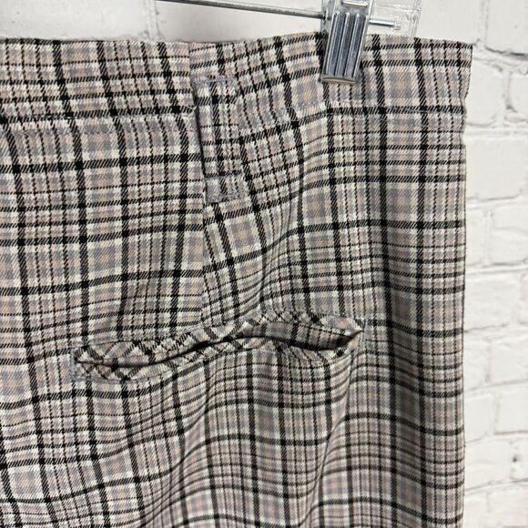 Free People Plaid Wide Leg Pants - Black and White - Picture 10 of 12